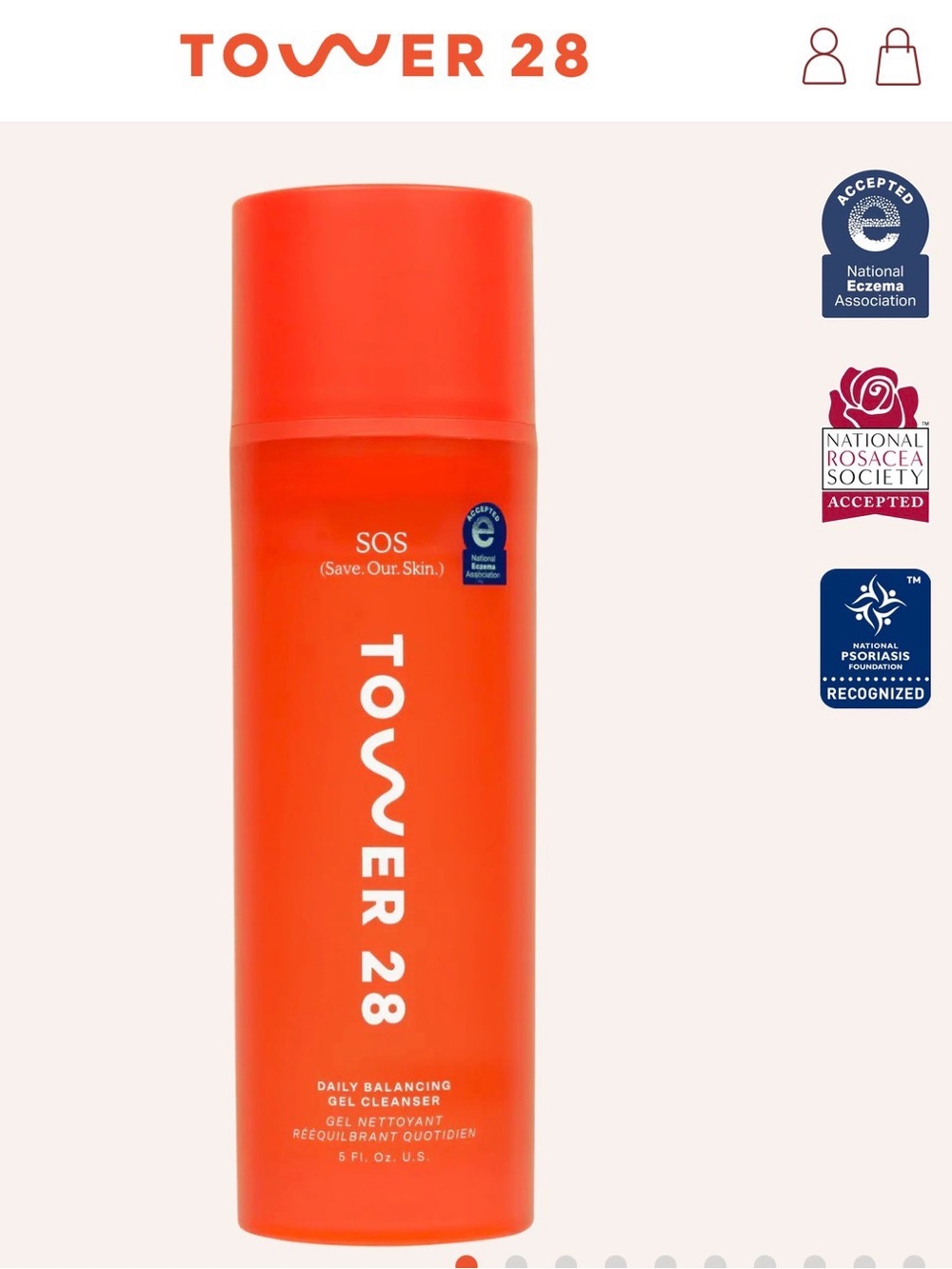 TOWER 28 SOS Gel Cleanser BRAND NEW